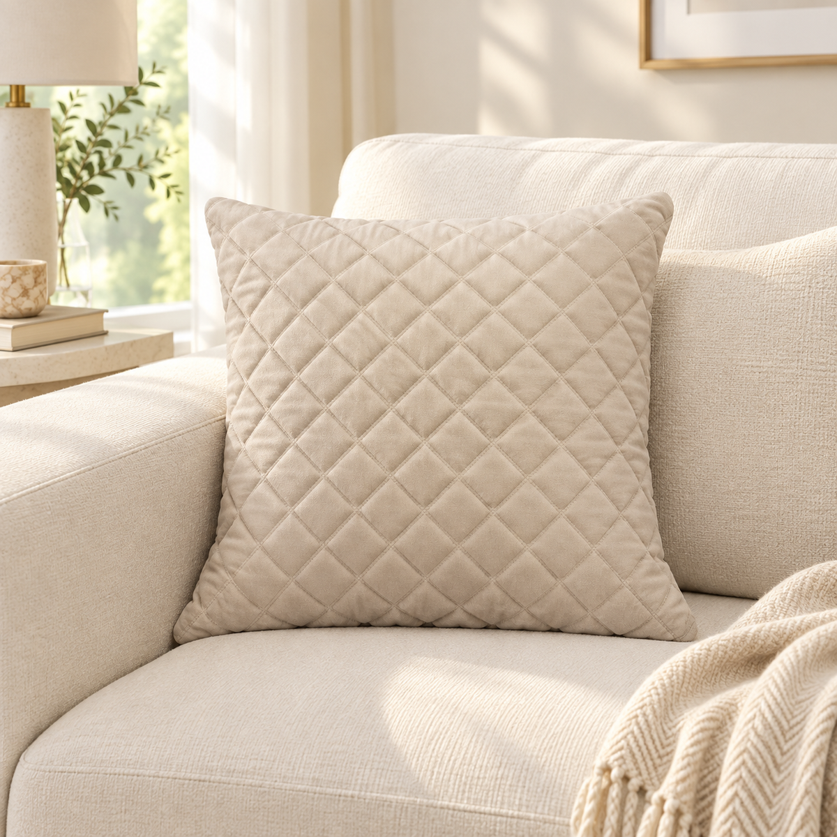 DOUBLE DIAMOND CUSHION