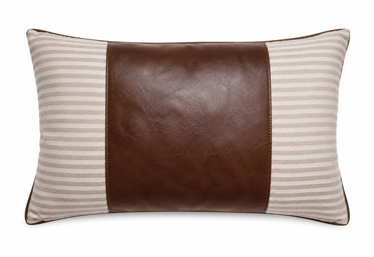 BEIGE STRIPES LEATHER