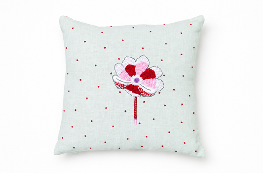 BLOSSOM EMBROIDERED CUSHION