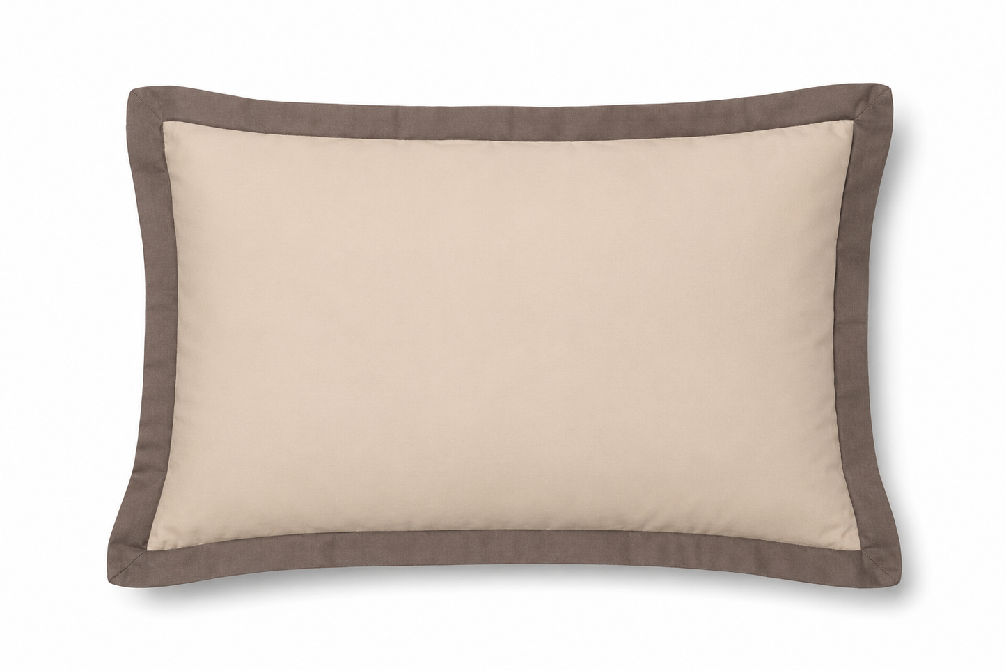 BORDERED CUSHION BEIGE