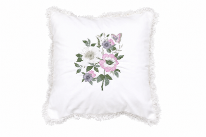FLORAL BUTTA HAND EMBROIDERED CUSHION