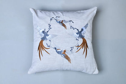 Hand embroidered cushion